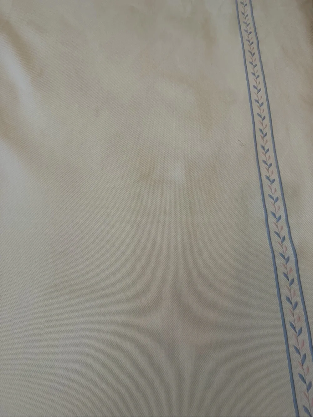 Pratesi Blanket Cover with Light Blue Trim